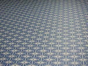 Julestjerne damask tekstildug blå a