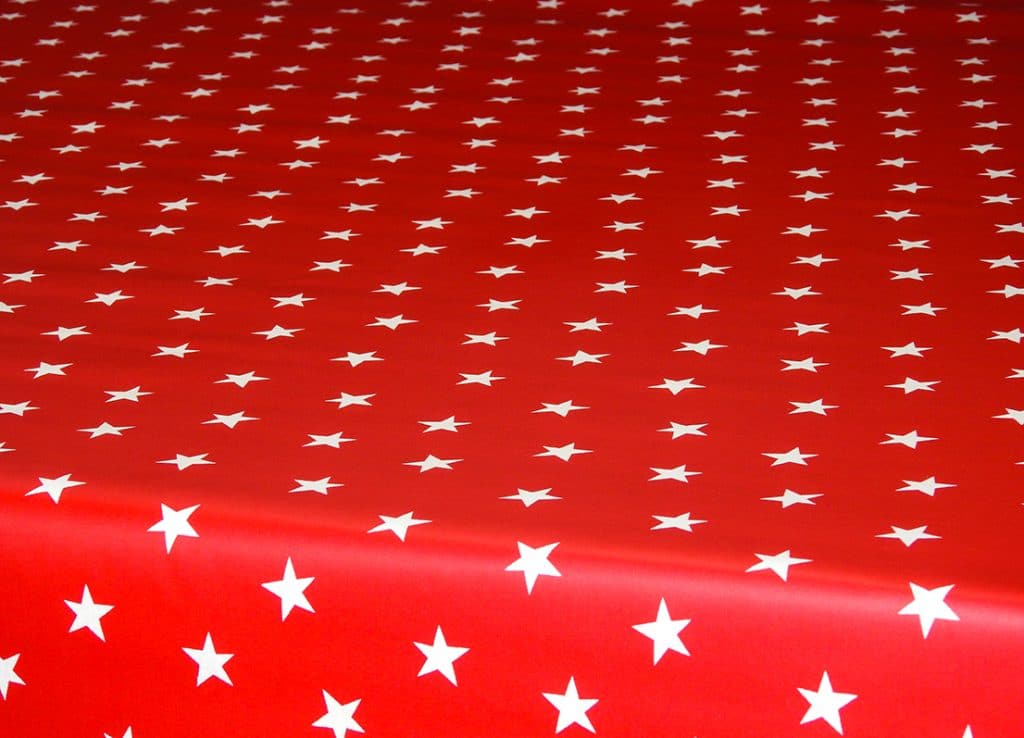 Marie rød stjerne tekstildug