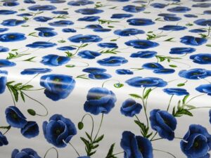 Blue poppy voksdug