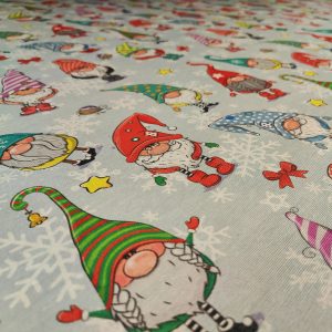 Juletekstildug med Nisse Tud a