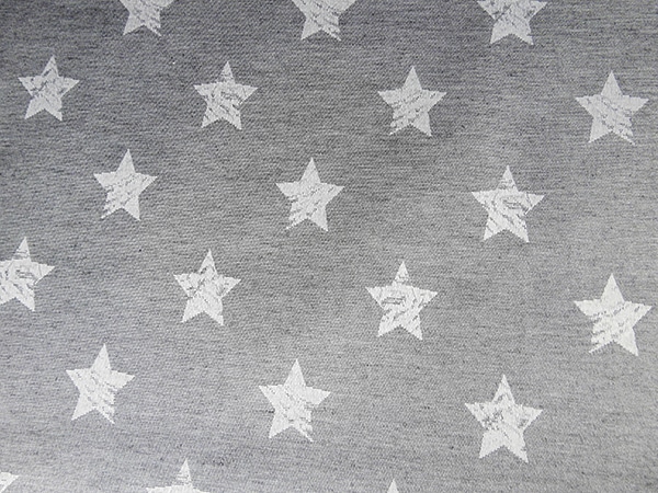 Silje grå tekstildug med stjerner a