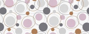 Voksdug retro rosa cirkel med lys bund