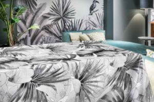 Grey jungle rund voksdug Ø 140 cm