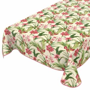 Voksdug med Hawaii blomster