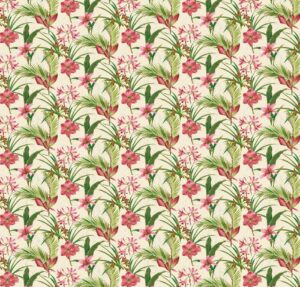 Voksdug med Hawaii blomster a
