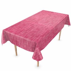 Pink voksdug med hessianstruktur a