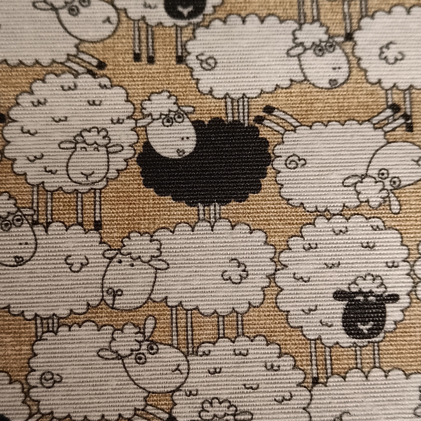 Tekstildug med crazy sheep b