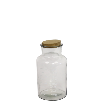 Apoteker flaske krukke med kork låg 17.5 cm