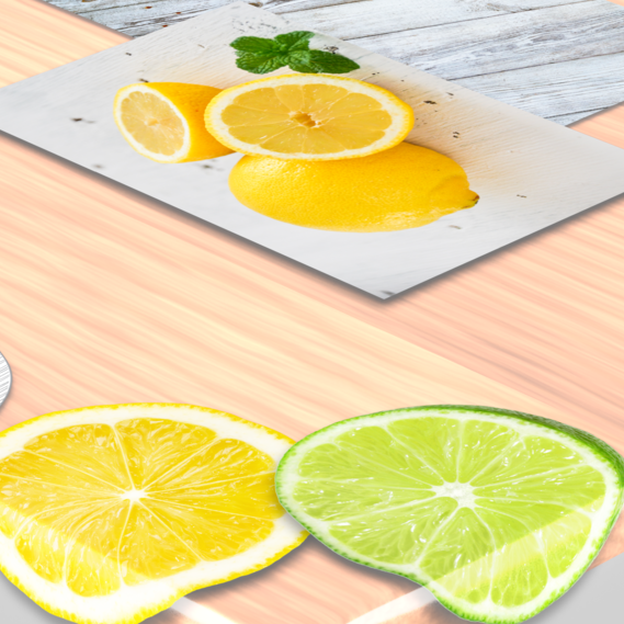 Klar Limone voksdug med citron og lime b