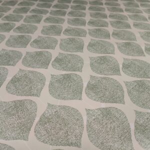 Voksdug med grønne transparente blade b