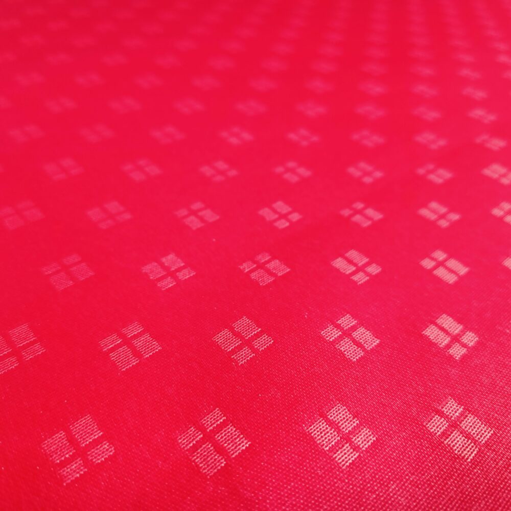 Tekstildug - fødselsdagsdug rød