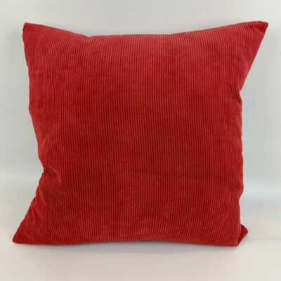 Sofa pude 45 x 45 cm i rød babyfløjl