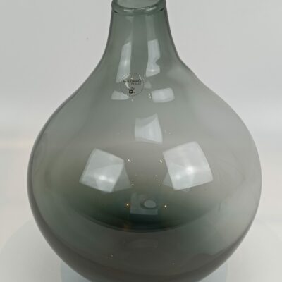 Grå røgfarvet glas vase 20 cm