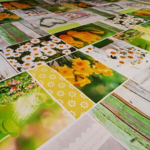 Forårs voksdug med gule tulipaner c