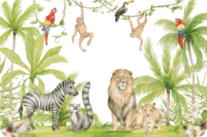 Afrikas jungle dækkeserviet