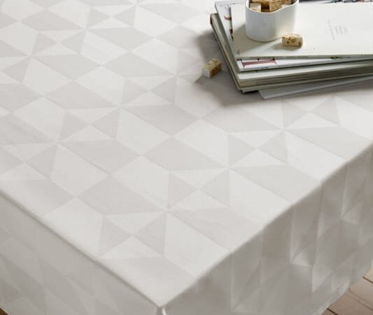 Rud damask dug creme 160 x 490 cm