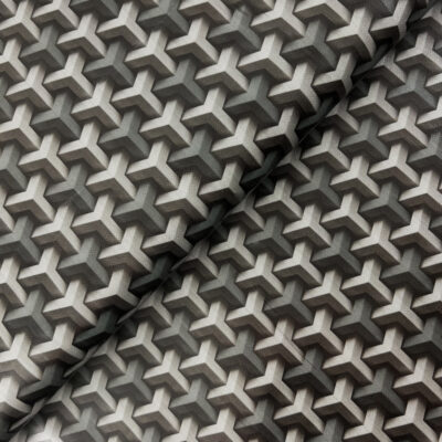 Voksdug med grå kube mønster