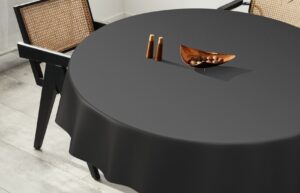 Voksdug sort mat Ø 140 cm a