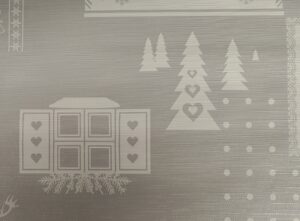 Julevoksdug grå med hjorte f