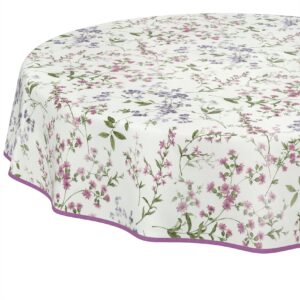 Petit Fleur voksdug Ø 140 cm med skråbånd