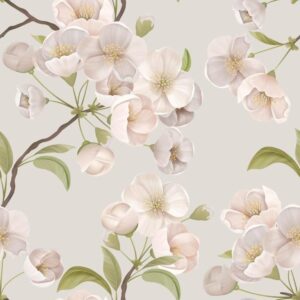 Tekstildug med Magnolia blomster